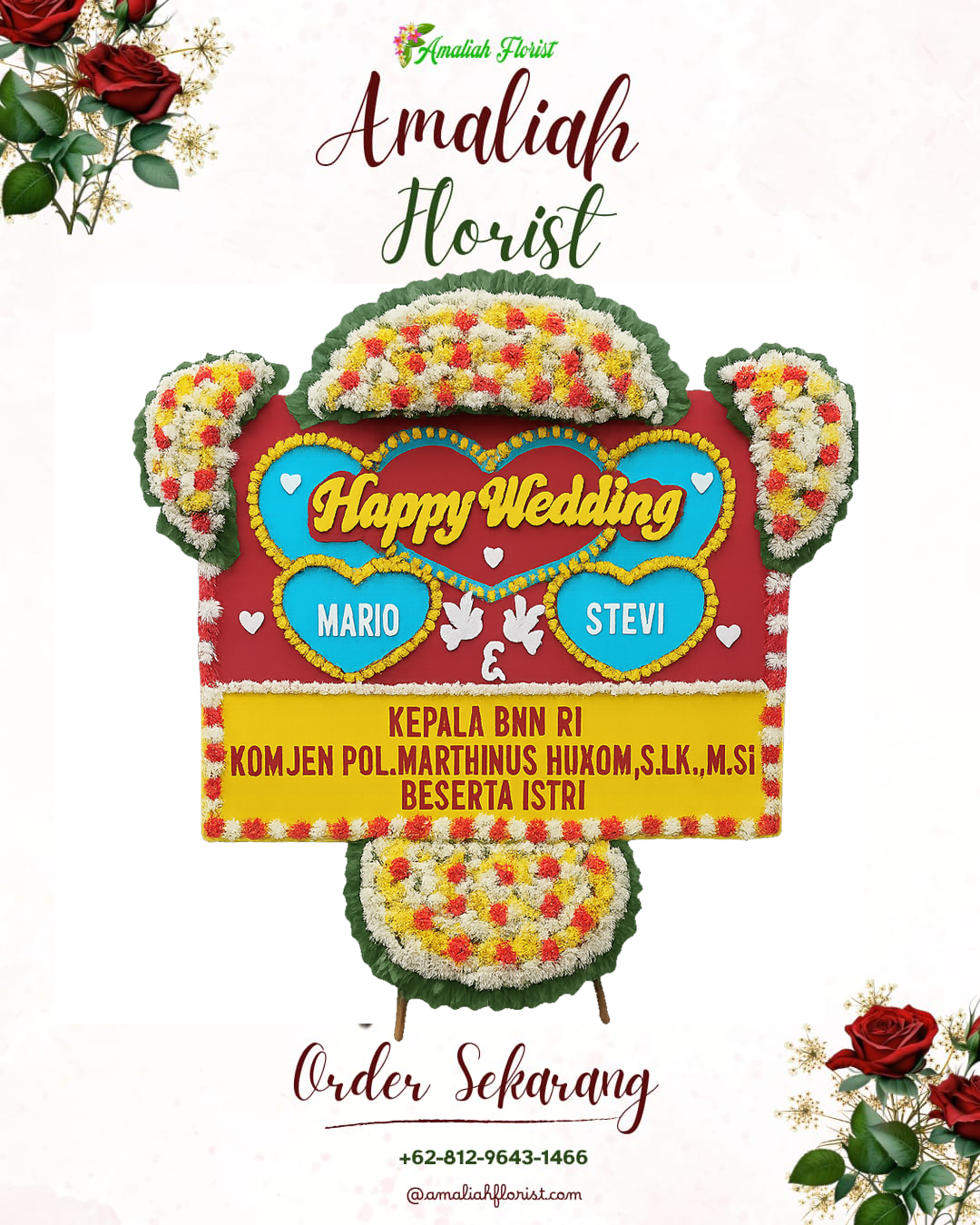Papan Bunga Pernikahan Boyolali
